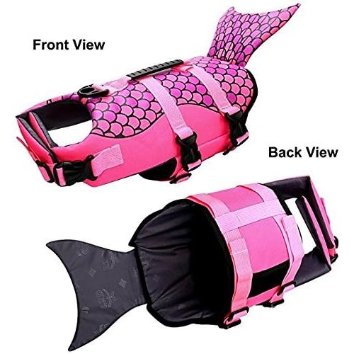  FONLAM Pet Life Jacket Secure Apparel Coat Adjustable Dog Life Vest Lifesaver Swimsuit Floatation Preserver