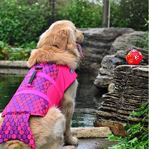  FONLAM Pet Life Jacket Secure Apparel Coat Adjustable Dog Life Vest Lifesaver Swimsuit Floatation Preserver