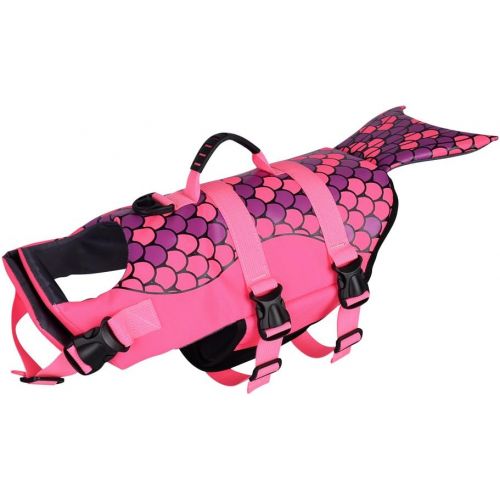  FONLAM Pet Life Jacket Secure Apparel Coat Adjustable Dog Life Vest Lifesaver Swimsuit Floatation Preserver