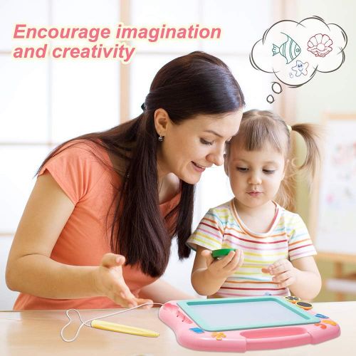  [아마존베스트]FONLLAM Updated Magnetic Drawing Board, Kids Magna Doodle Board Toys for Toddlers Girls, Boys, Erasable Sketch Pad for Writing Painting
