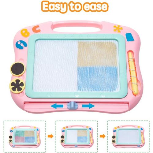  [아마존베스트]FONLLAM Updated Magnetic Drawing Board, Kids Magna Doodle Board Toys for Toddlers Girls, Boys, Erasable Sketch Pad for Writing Painting