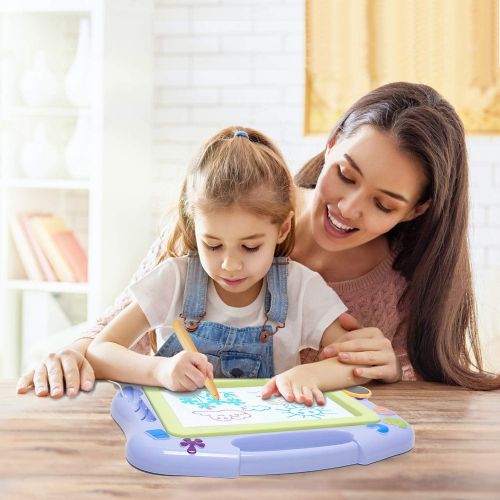  [아마존베스트]FONLLAM Magnetic Kids Drawing Board - Magna Drawing Doodle - Drawing Board for Toddlers Girls, Boys, Erasable Sketch Pad for Writing Painting