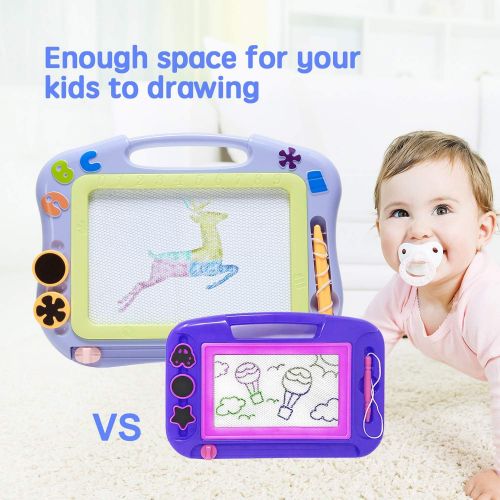  [아마존베스트]FONLLAM Magnetic Kids Drawing Board - Magna Drawing Doodle - Drawing Board for Toddlers Girls, Boys, Erasable Sketch Pad for Writing Painting