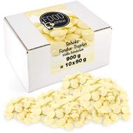 [아마존베스트]FOOD crew Sweet Wishes 900g Belgische weisse Fondue-Schokolade Drops - zart schmelzender Hochgenuss feine Leckerei fuer Schoko-Brunnen Fondue-Sets - beste Qualitat - 10 Portionsbeutel zu je 90