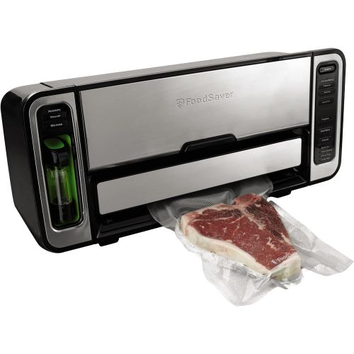  FoodSaver Vacuum Sealer Machine with Express Vacuum Seal Bag Maker with Sealer Bags and Roll and Handheld Vacuum Sealer for Airtight Food Storage and Sous Vide, Silver