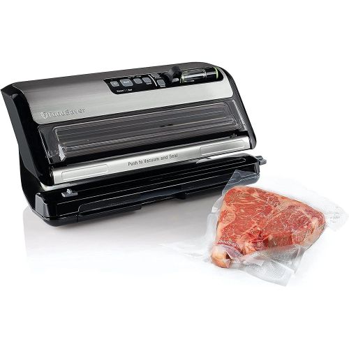  FoodSaver Vacuum Sealer Machine and Express Vacuum Seal Bag Maker with Sealer Bags and Roll and Hendheld Vacuum Sealer for Airtight Food Storage and Sous Vide, Black