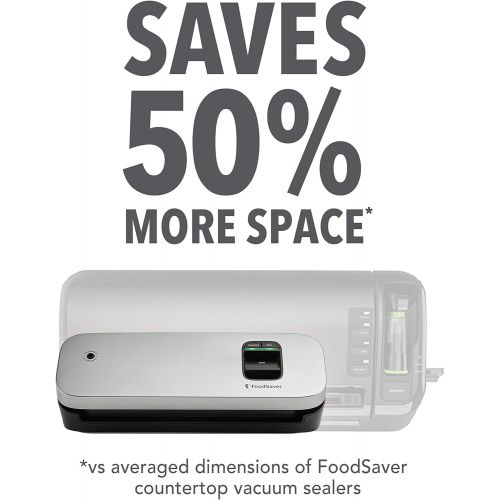  [아마존베스트]FoodSaver 31161366 Space Saving Food Vacuum Sealer, 5.7 x 12.2 x 4.3 inches, Silver