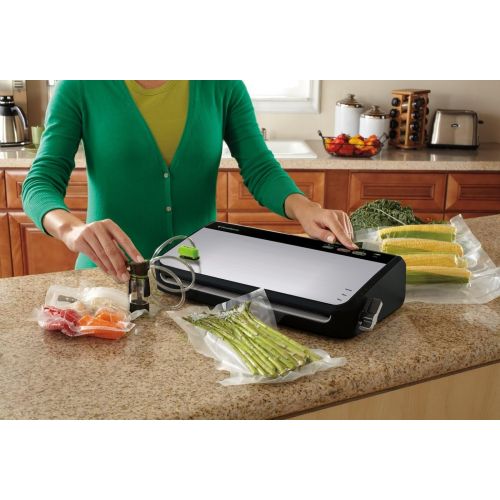  FoodSaver FM2435 Vacuum Sealer Machine with Bonus Handheld Sealer and Starter Kit | Safety Certified | Silver