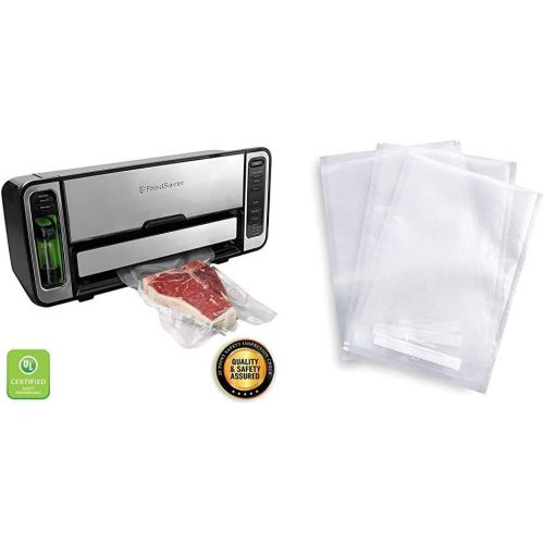  FoodSaver Vacuum Sealer FSFSSL5860-DTC Premium 2-In-1 Automatic Bag-Making Sealing System, Silver