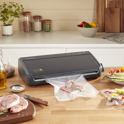  FoodSaver Vacuum Sealer FSFSSL5860-DTC Premium 2-In-1 Automatic Bag-Making Sealing System, Silver