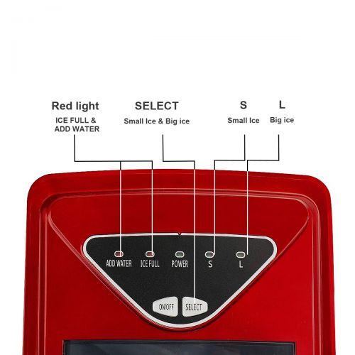  [아마존베스트]FOOING Ice Maker Cube Machine Ice Maker Ice Cube Machine Worktop Ready in 6 Minutes 2L Ice Cube Maker with