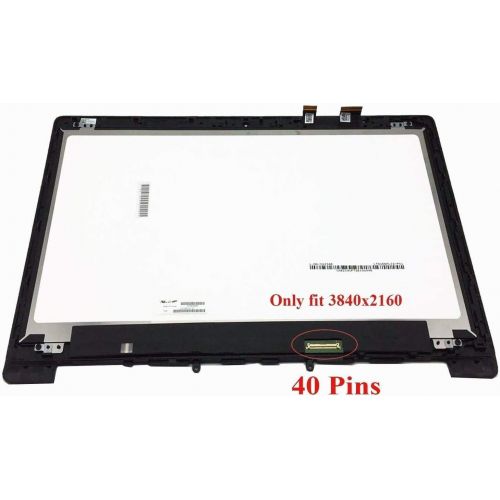  for Asus 15.6 4K 3840x2160 LCD Display Replacement LED Screen with Touch Digitizer and with Bezel Frame Assembly ZenBook Pro UX501 UX501J UX501JW UX501V UX501VW (3840X2160 Resoluti