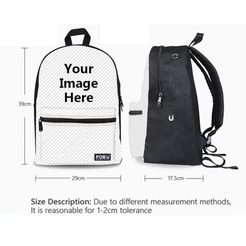  FOR U DESIGNS Cute Pet Dog Cat Student Back to School Canvas Backpack Bookbag