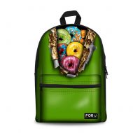 FOR U DESIGNS 15 inch Cute Animal Dog Casual Canvas Backpack Kid School Book Bag