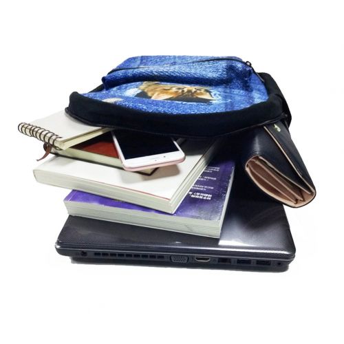  FOR U DESIGNS 15 inch Cute Animal Dog Casual Canvas Backpack Kid School Book Bag