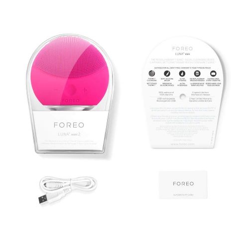  FOREO LUNA mini 2 Facial Cleansing Brush, Gentle Exfoliation and Sonic Cleansing for All Skin Types