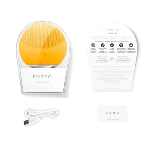  FOREO LUNA mini 2 Facial Cleansing Brush, Gentle Exfoliation and Sonic Cleansing for All Skin Types