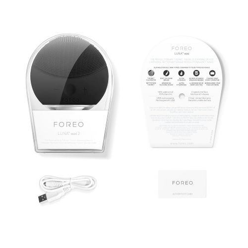  FOREO LUNA mini 2 Facial Cleansing Brush, Gentle Exfoliation and Sonic Cleansing for All Skin Types