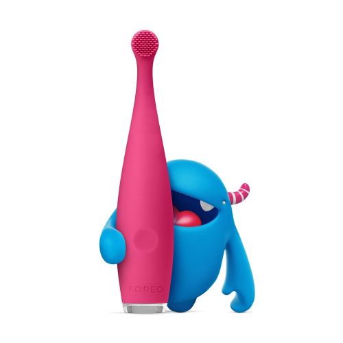  FOREO ISSA mikro Rechargeable Baby Electric Toothbrush with Soft Silicone Bristles, Fuchsia