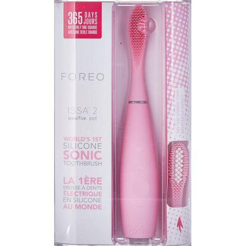  FOREO Issa 2 Rechargeable Electric Toothbrush Sensitive Set With Silicone and Pbt Polymer Bristles