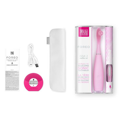  FOREO Issa 2 Rechargeable Electric Toothbrush Sensitive Set With Silicone and Pbt Polymer Bristles