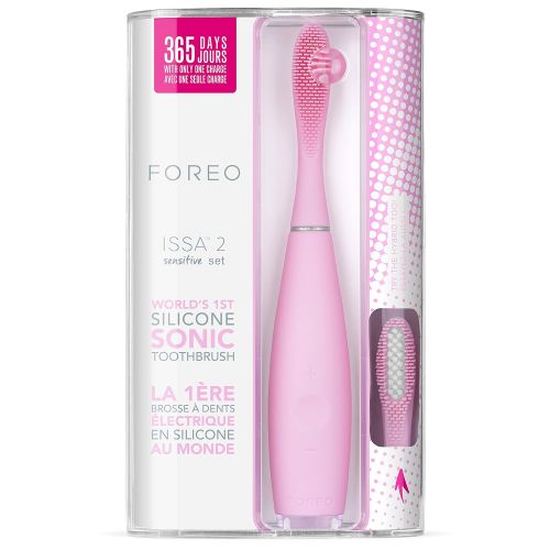  FOREO Issa 2 Rechargeable Electric Toothbrush Sensitive Set With Silicone and Pbt Polymer Bristles