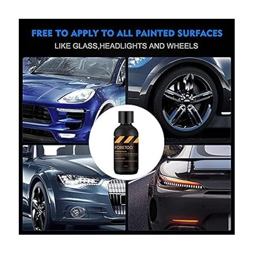  10H Ceramic Graphene Coating,Upgraded Graphene UV Technology High Gloss Anti-Scartch Easy to Use,Stronger Than Car Wax,Use for All Car,Boat,Truck,RV Motorcycle 60ML 7 Years Warranty