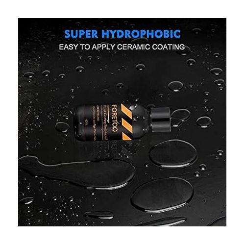  10H Ceramic Graphene Coating,Upgraded Graphene UV Technology High Gloss Anti-Scartch Easy to Use,Stronger Than Car Wax,Use for All Car,Boat,Truck,RV Motorcycle 60ML 7 Years Warranty