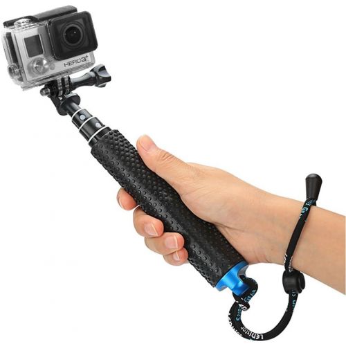  [아마존베스트]FORETOO Foretoo Selfie Stick for GoPro,19”Waterproof Hand Grip Adjustable Extension Monopod Pole for Gopro Hero 6 5 4 3+3 2 1 AKASO, Xiaomi Yi,SJCAM SJ4000 SJ5000 SJ6000 (with Wrist Strap