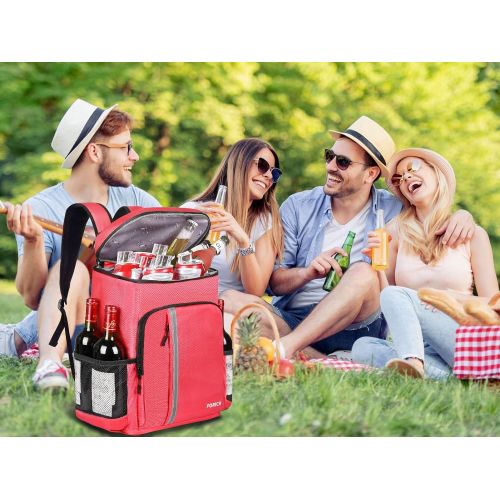  FORICH Backpack Cooler Leakproof Insulated Waterproof Backpack Cooler Bag, Lightweight Soft Beach Cooler Backpack for Men Women to Work Lunch Picnics Camping Hiking, 30 Cans