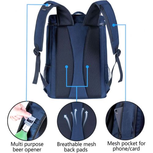  FORICH Cooler Backpack Insulated Backpack Cooler Bag Leak Proof Portable Soft Cooler Backpacks to Work Lunch Travel Beach Camping Hiking Picnic Beer Bottle for Men Women, 30 Cans