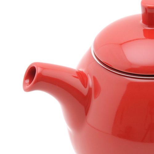  FORLIFE Curve Teapot with Infuser, 24-Ounce, Red