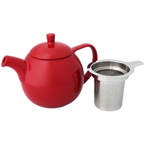  FORLIFE Curve Teapot with Infuser, 24-Ounce, Red