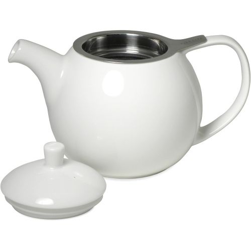  FORLIFE Curve Teapot with Infuser, 24-Ounce, White