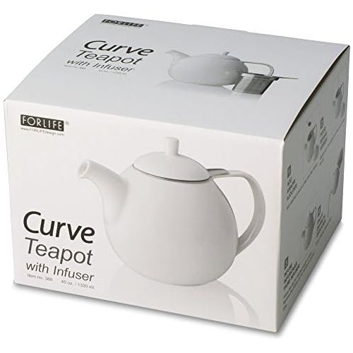  FORLIFE Curve Teekanne mit Teesieb, 114 ml 45-Ounce / 1330 ml Schwarzer Graph