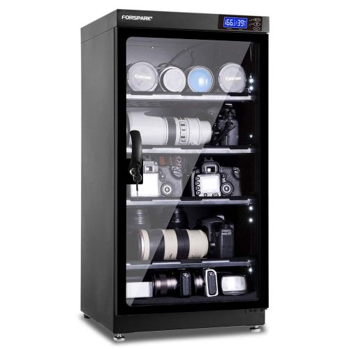  FORSPARK Camera Dehumidifying Dry Cabinet 8W 100L - Noiseless and Energy Saving - for Camera Lens and Electronic Equipment Storage