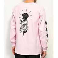 FORTUNE NY Fortune Rose Ribbon Pink Long Sleeve T-Shirt