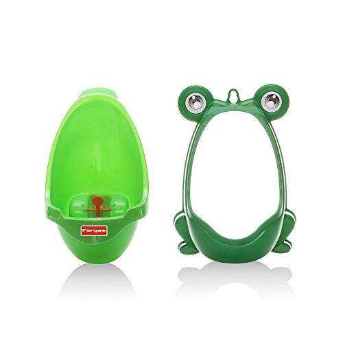  [아마존베스트]FORYEE Foryee Cute Frog Potty Training Urinal for Boys with Funny Aiming Target - Blackish Green