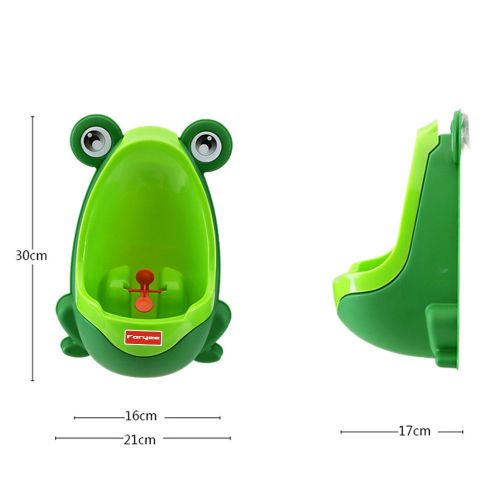  [아마존베스트]FORYEE Foryee Cute Frog Potty Training Urinal for Boys with Funny Aiming Target - Blackish Green