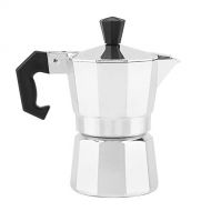 fosa Stovetop Espresso Machine, 30mL 1 Cup Moka Pot, Espresso and Coffee Maker for Gas or Electrothermal Furnace Stovetop, Espresso Shot Maker for Italian Espresso, Cappuccino (Sil