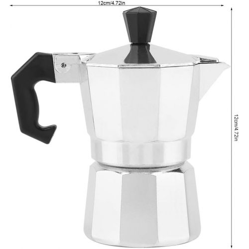  fosa Stovetop Espresso Machine, 30mL 1 Cup Moka Pot, Espresso and Coffee Maker for Gas or Electrothermal Furnace Stovetop, Espresso Shot Maker for Italian Espresso, Cappuccino (Sil