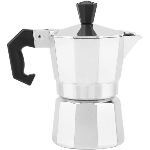  fosa Stovetop Espresso Machine, 30mL 1 Cup Moka Pot, Espresso and Coffee Maker for Gas or Electrothermal Furnace Stovetop, Espresso Shot Maker for Italian Espresso, Cappuccino (Sil