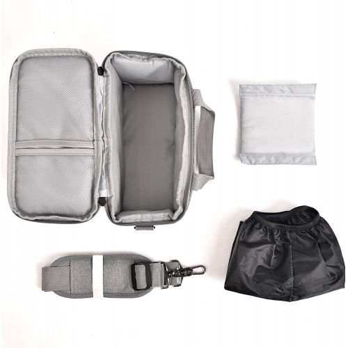  FOSOTO Camera Bag Case with Waterproof Rain Cover Compatible for Nikon D3500 D5600 D7500 D610 Canon EOS 4000D 2000D SL3 T7 M50 M6 SX530 Fujifilm X-T20,Grey