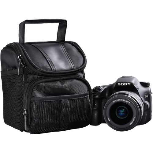  FOSOTO Waterproof (with Rain Cover) Black Camera Case Bag Compatible for Canon EOS M10 M6 M2 Mrak II M50 M100 Rebel T3i T4i T5 SL1, Nikon P600 D3300 D3400 D5100 D5300 D7200,Sony RX