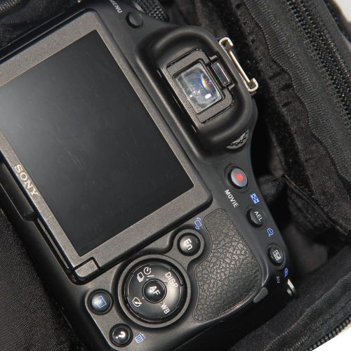  FOSOTO Waterproof (with Rain Cover) Black Camera Case Bag Compatible for Canon EOS M10 M6 M2 Mrak II M50 M100 Rebel T3i T4i T5 SL1, Nikon P600 D3300 D3400 D5100 D5300 D7200,Sony RX
