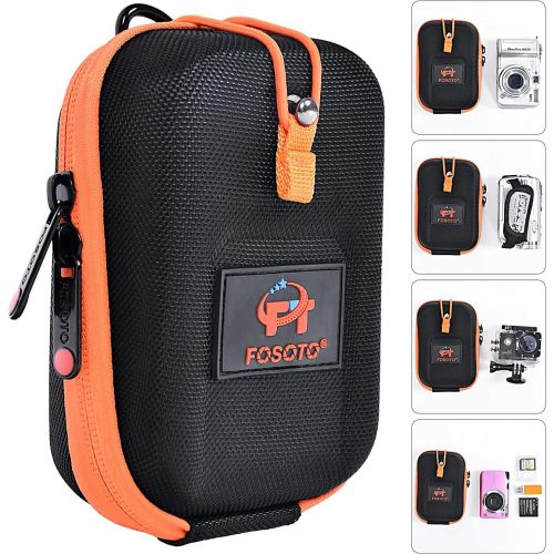  FOSOTO Carrying & Protective Digital Camera Case for Olympus Tough TG-6 Panasonic Lumix ZS50 ZS60S DC-ZS70K ZS25 ZS7 ZS200 ZS100 ZS10 Fujifilm FinePix XP130 (Black)