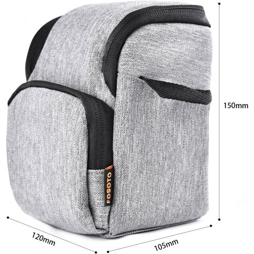  FOSOTO Camera Case Bag Compatible for Nikon L340 L330 B500 L840,Canon SX420 SX720 SX620 G7X, Sony A6000 A6300 a5100 NEX-6 W830 RX100 RX0M2,Panasonic GX85 ZS60 Long Zoom or Compact