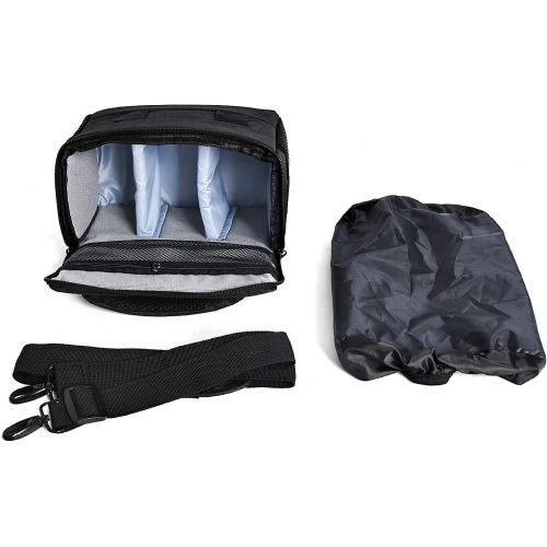  FOSOTO Waterproof (with Rain Cover) Shoulder Camera Case Bag Compatible for Nikon D5600 D750 D3300 Canon Rebel SL2 T7i EOS 80D 60D Sony A77II a68 a99II Travel DLSR SLR Camera Bags