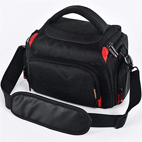  FOSOTO Camera Shoulder Bag Case Compatible for Nikon D3000 D3200 D3300 D5100 D5300 D7500 D500 D610 Canon 2000D T8i SL2 T7i DSLR Cameras