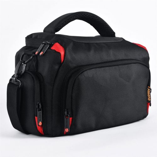  FOSOTO Camera Shoulder Bag Case Compatible for Nikon D3000 D3200 D3300 D5100 D5300 D7500 D500 D610 Canon 2000D T8i SL2 T7i DSLR Cameras